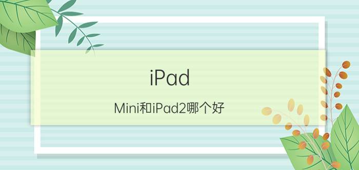 iPad Mini和iPad2哪个好